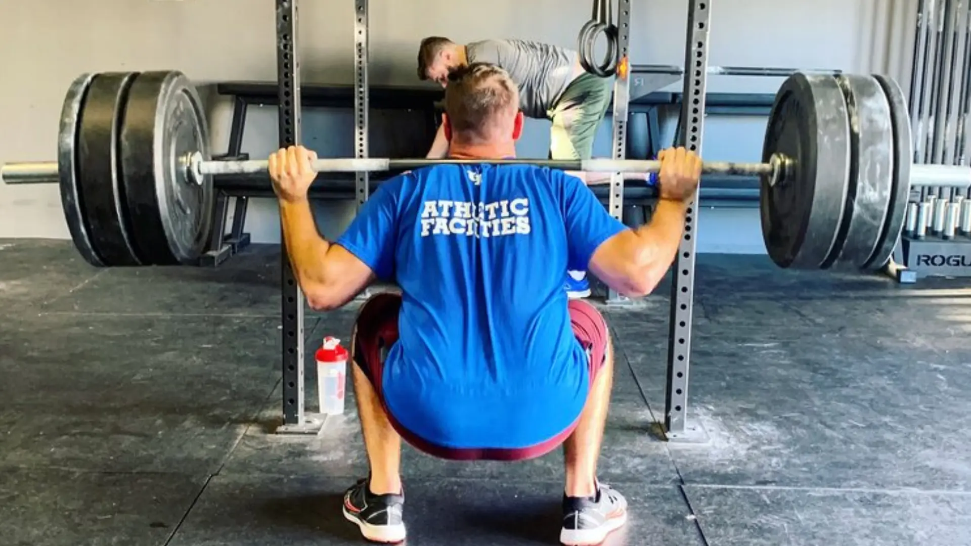 Athlete performing a barbell lift on the strength floor at O.N. Athletics in Groton, CT